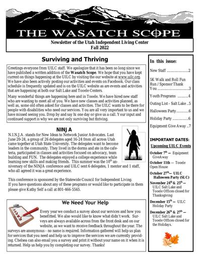 October 2022 Wasatch Scope Newsletter