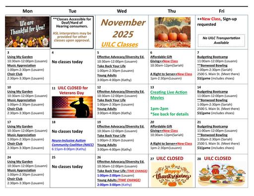 Calendar- Salt Lake- November 2025
