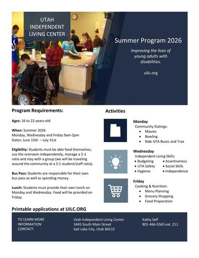 Summer Program 2026 Flyer
