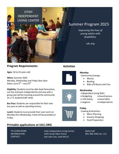 Summer Program 2025 flyer