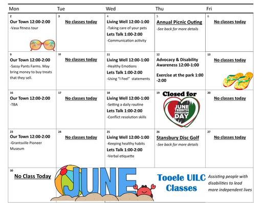 Calendar- Tooele- June 2025